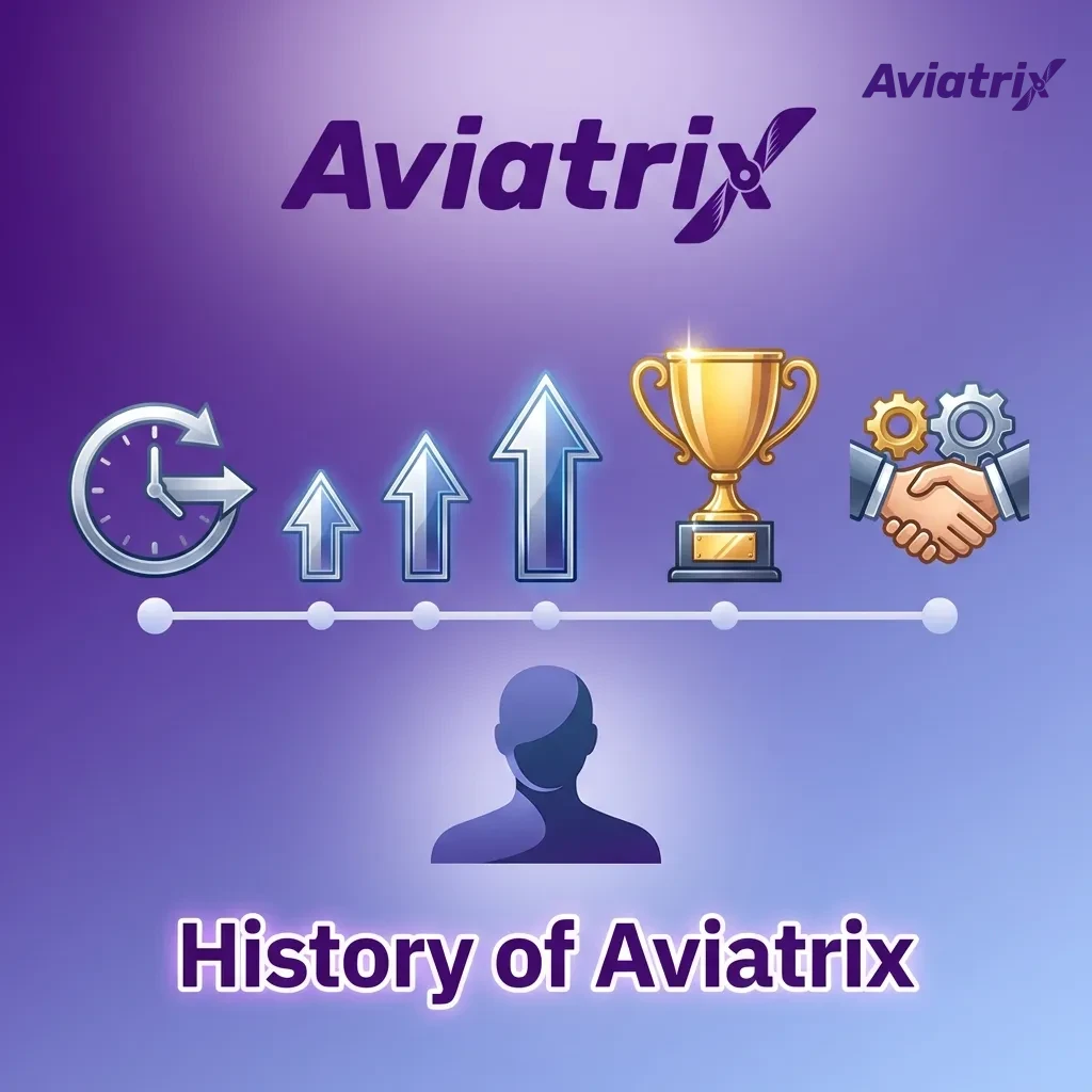 Timeline graphic showing Aviatrix’s growth from 2021 crash game launch to global award-winning Web3 casino experience