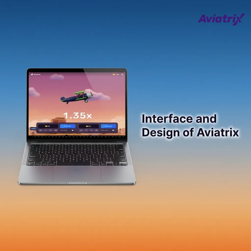 Minimal Aviatrix game UI with central flying aircraft, rising multiplier, and clear bet, balance, and auto-cashout controls
