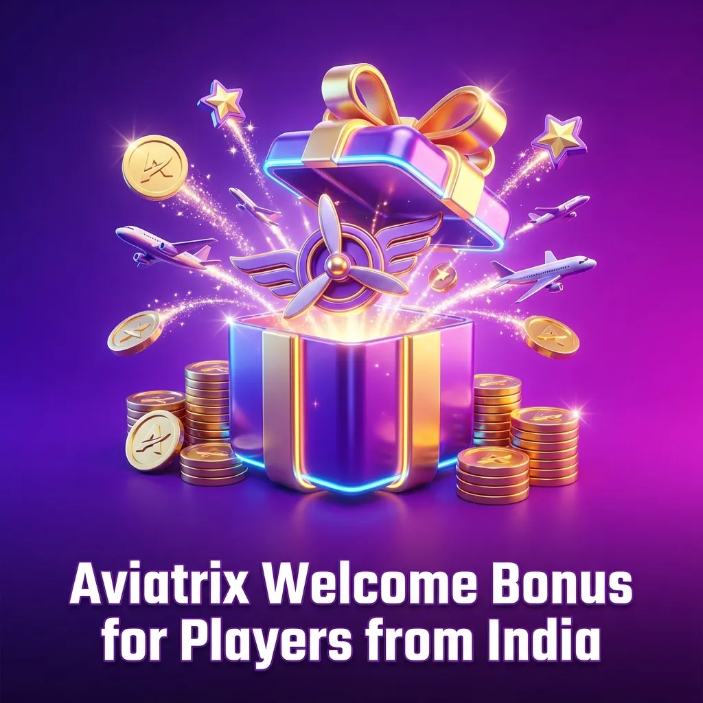 Colorful Aviatrix casino promo banner showing welcome bonus up to ₹150000 and 150 free spins for new Indian players