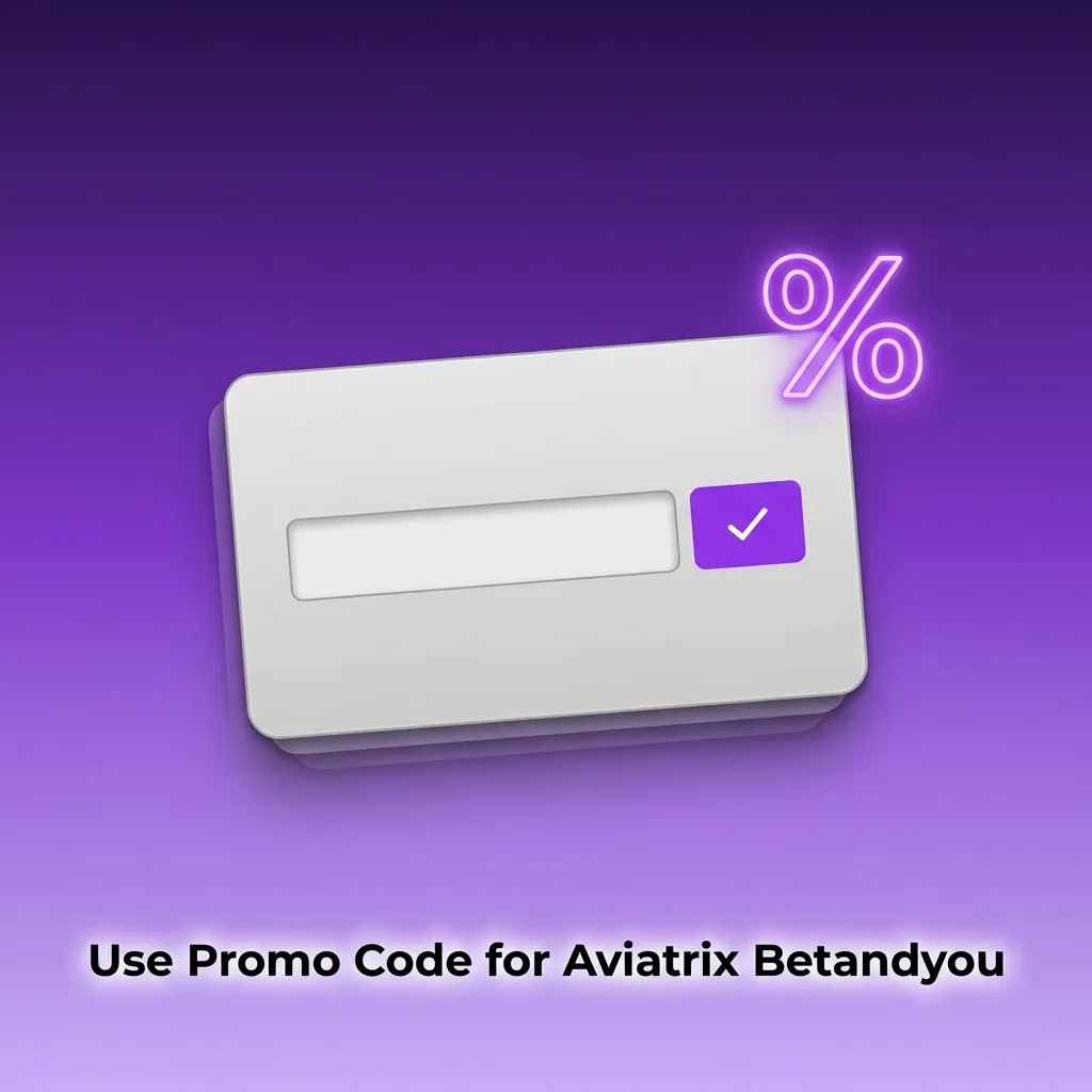 Promo code AVIATRIXWIN highlighted on a Betandyou Aviatrix casino banner with signup and bonus instructions