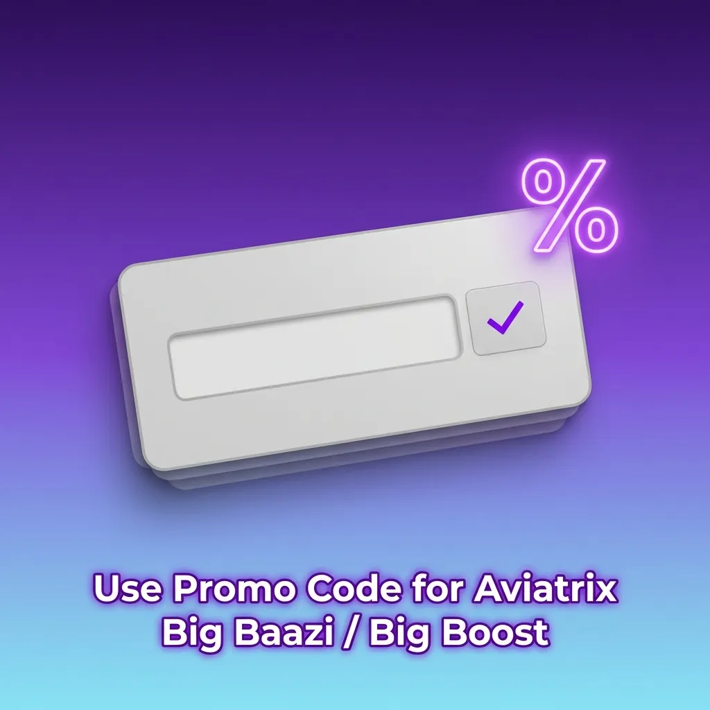 Promo screen showing “AVIABONUS” promo code field and instructions for extra value on Aviatrix and other games