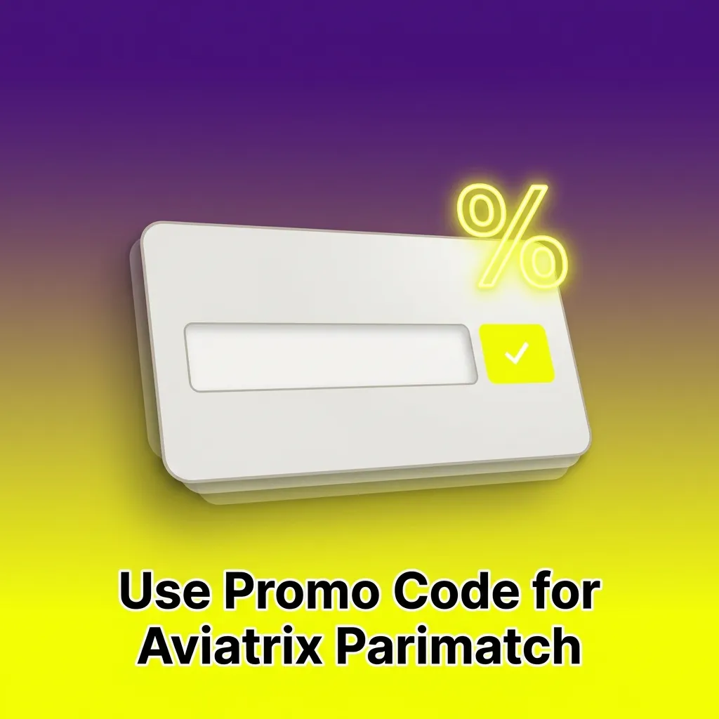 Aviatrix Parimatch app screen highlighting promo code “AVIATRIXPM” field for entering bonus during registration or in Bonuses section